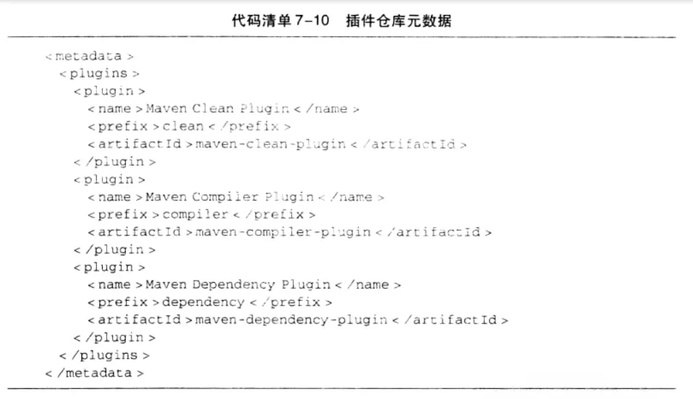 插件仓库前缀对应元数据